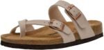 CUSHIONAIRE Women's Luna Cork Footbed Sandal With +Comfort