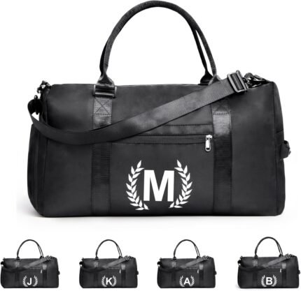 Gym Bag for Women & Men, Fitness Workout Sports Travel Duffle Bag with Wet Pocket & Shoes Compartment, Great Present for Gym Lovers