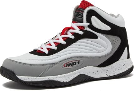 AND1 Pulse 3.0 Basketball Shoes for Men, Indoor or Outdoor, Street or Court Basketball Sneakers Men - Black, Red, or White Size 7 to 15