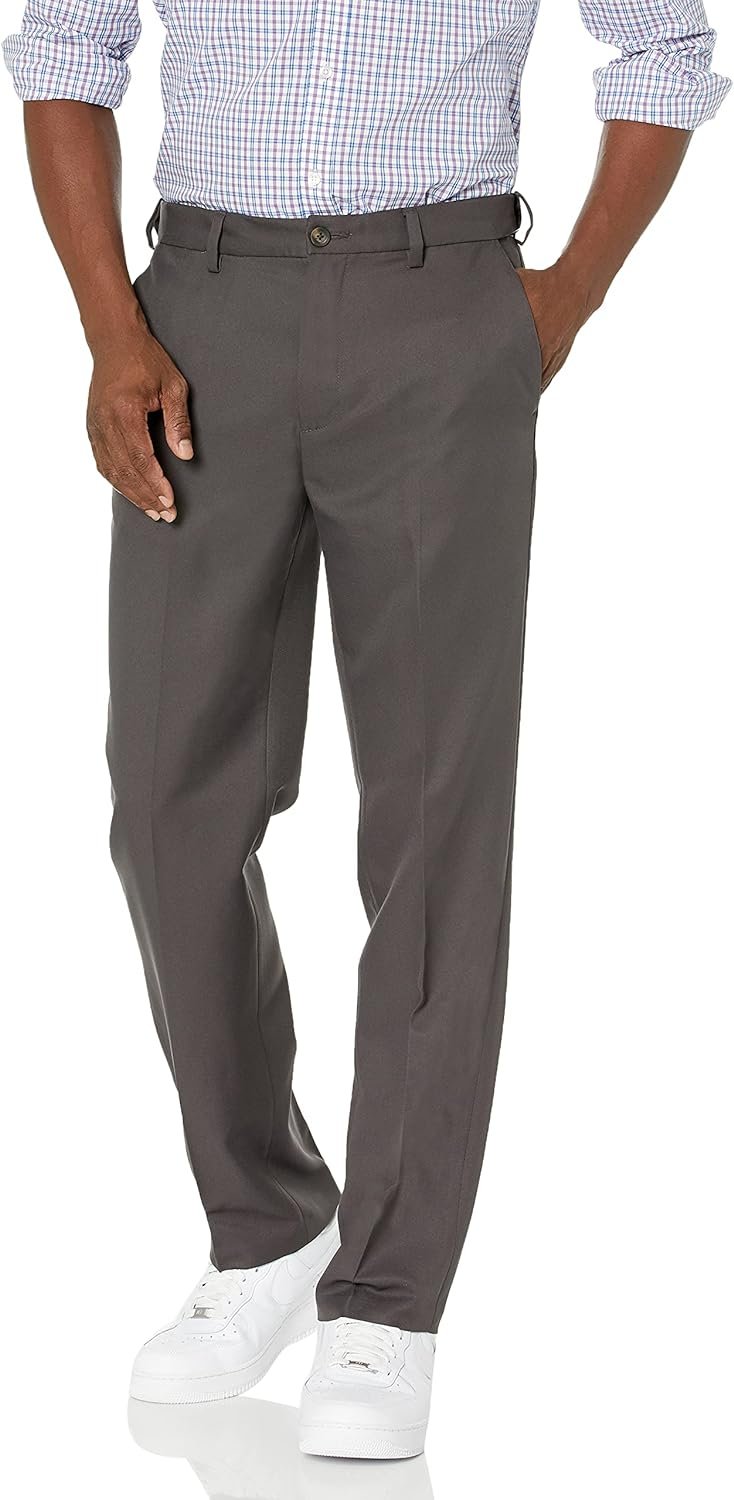 Amazon Essentials Men's Classic-Fit Expandable-Waist Flat-Front Dress Pant