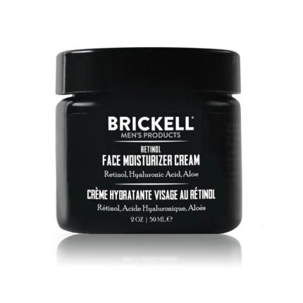 Brickell Men's Retinol Face Moisturizer Cream For Men, Natural & Organic, Anti-Wrinkle Face Night Cream with Retinol & Hyaluronic Acid To Reduce Fine Lines and Even Skin Tone, Fragrance-Free, 2 Ounce