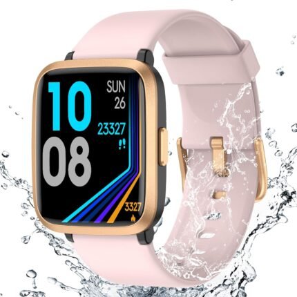 Fitness Tracker Watch with Heart Rate Monitor, Activity Tracker with Pedometer, Sleep Monitor, Calories & Step Counter, 5ATM Waterproof Smart Watch for Women Men Health Fitness Watch for Sports