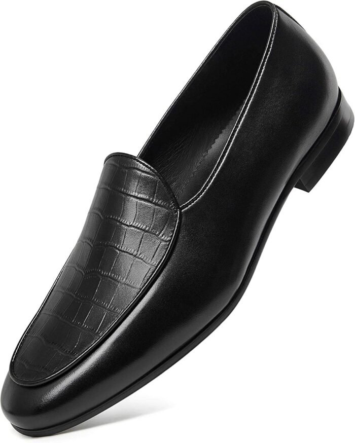 GIFENNSE Men’s Dress Shoes Slip-On Loafers Leather Formal Shoes