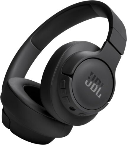 JBL Tune 720BT - Wireless Over-Ear Headphones with JBL Pure Bass Sound, Bluetooth 5.3, Up to 76H Battery Life and Speed Charge, Lightweight, Comfortable and Foldable Design (Black)