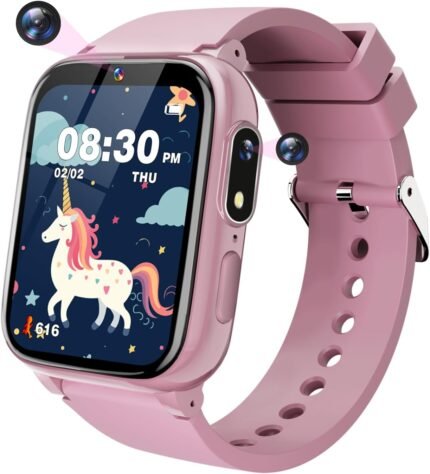 Kids Smart Watches Girls Toys Age 6-8, HD Touchscreen Dual Cameras Kids Watch for Girls Ages 8-10, Kids Toy with 26 Games MP3 Learn Card for 5 6 7 8 9 Year Old Girls Christmas Birthday Gifts