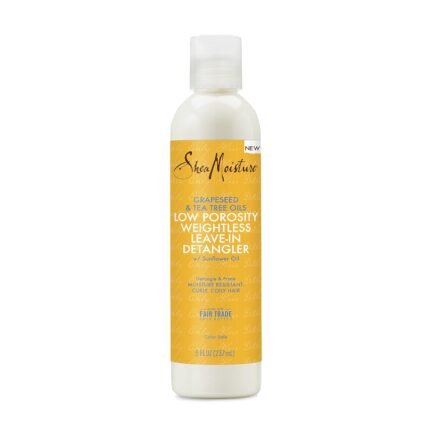 SheaMoisture Weightless Hydrating Detangler For Moisture Resistant, Curly, Coily Hair Low Porosity Lightweight Hair Detangler 8 oz