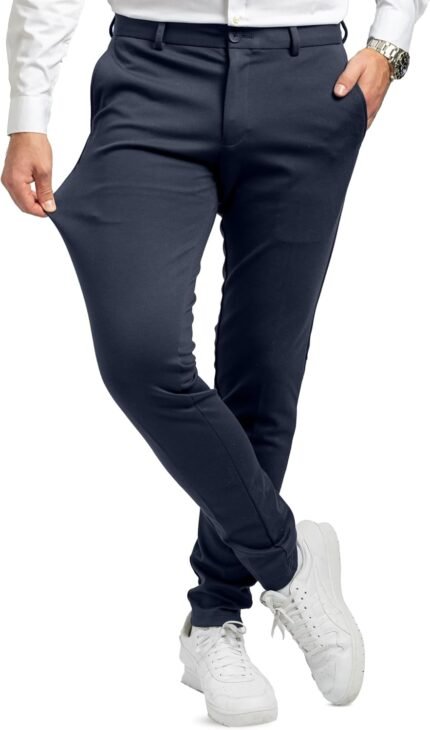 for Men, Slim Fit, Stretch - Comfortable and Modern Mens Trousers with Stretch for Suits, Business, Casual