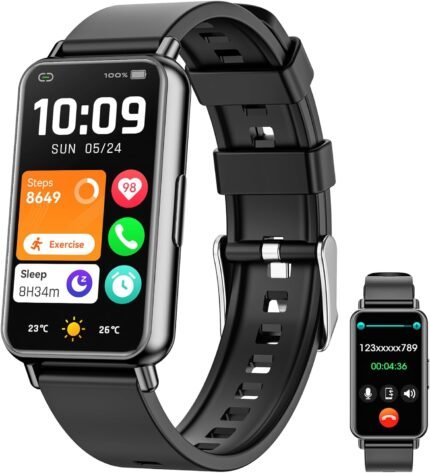 𝟐𝟎𝟐𝟒 Upgraded Fitness Tracker (Answer/Make Calls), 1.47" Smart Watch with 24/7 Heart Rate/Blood Pressure/Sleep Monitor, 100+ Sports Modes Activity Trackers, for Android and iPhone Women Men